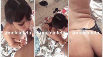 Mel Ninfeta foi flagrada em um momento quente com um sortudo em um cena de sexo anal