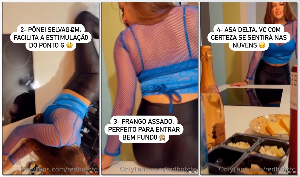 A ruiva sexy do Red Hot dando dicas de como transar em cima da mesa