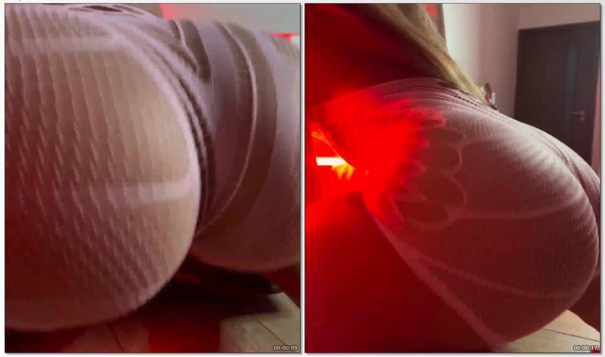 Ani Rocha arrasando numa posição sensual com um short marcando bem o bumbum