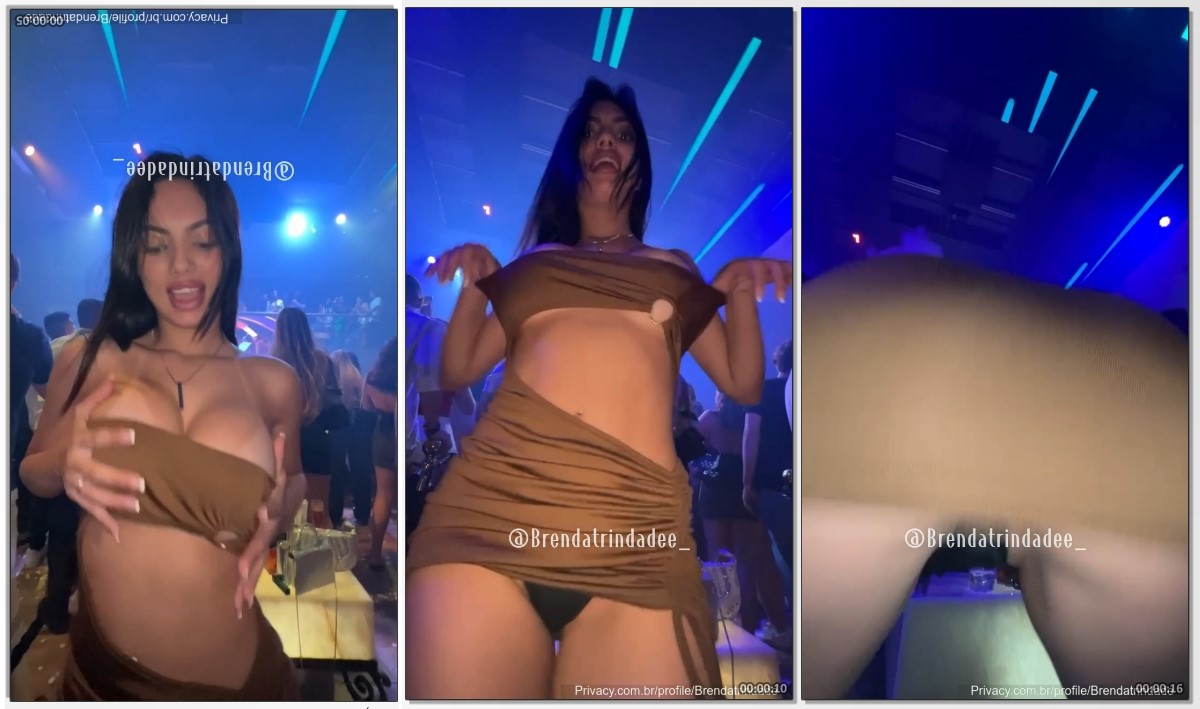 Brenda Trindade mostrando as teta e a parte de baixo na festa