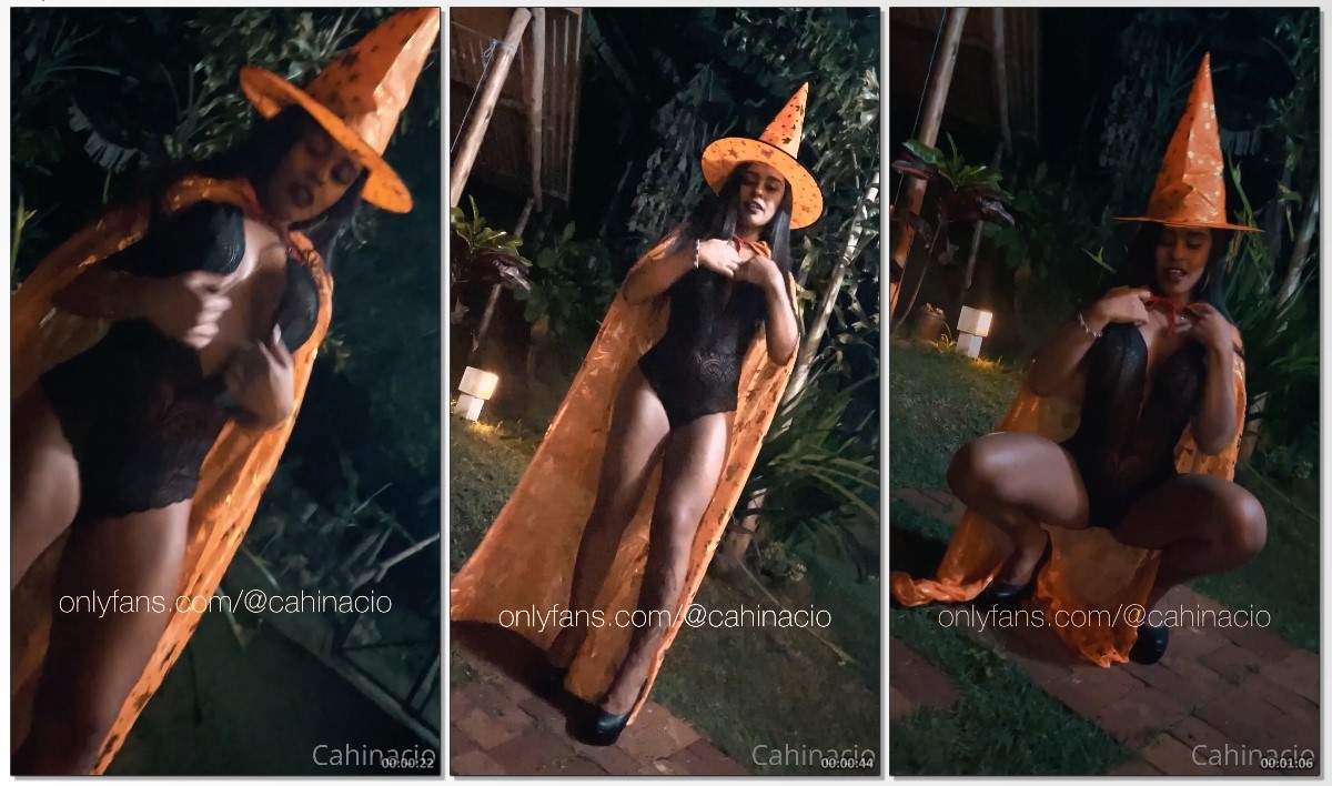 Cah Inácio arrasando na dança de Halloween com uma calcinha bem sexy