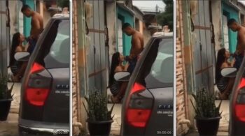 Flagrada fudendo gostoso oral em público no carro