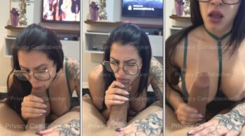 Camila Becker fazendo um boquete em um cara bem pauzudo no onlyfans