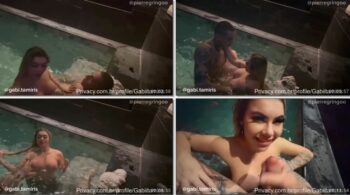 Gabi Tamiris se divertindo com um sexo caseiro bem quente na piscina