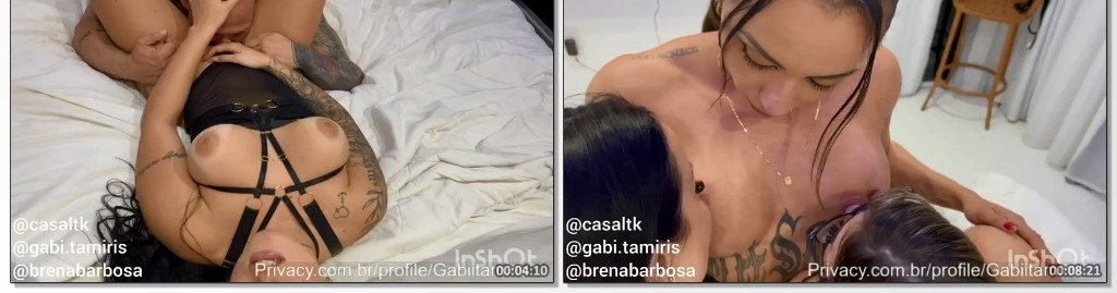 Gabi Tamiris, loira muito sensual, aproveita a companhia do parceiro para se divertir