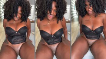 Nudes da famosinha do OnlyFans, Ioná Galvão, dançando de forma sensual com as pernas abertas mostrando tudo