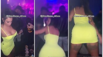 Jaiane Limma sem calcinha dançando na festa