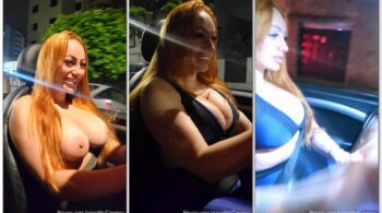 Jessica Patez, famosa do OnlyFans, mostrando as teta em locais públicos