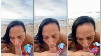 Josy Vania, uma das musas mais famosas do OnlyFans, é flagrada em momento íntimo na praia