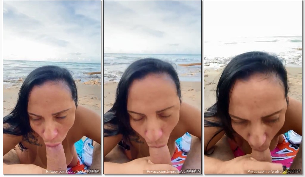 Josy Vania, uma das musas mais famosas do OnlyFans, é flagrada em momento íntimo na praia