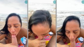 Josyvania fudendo gostoso oral em um cara bem pauzudo à beira da praia