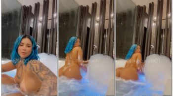 Julia Gouveia mostrando tudo nas redes sociais, mexendo o bumbum na jacuzzi do hotel