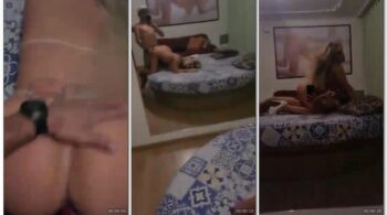 Mulher loira famosa do OnlyFans foi filmada fudendo gostoso em um motel com seu parceiro