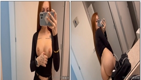 Mari Ávila fazendo striptease em banheiro de homem