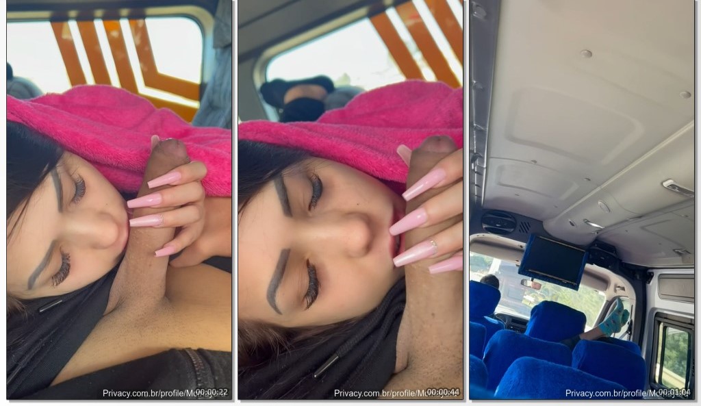 Mc Mayara foi flagrada realizando sexo oral em um ônibus de viagem, mamando o pau do parceiro