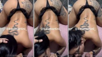 Kau Martini, a famosa morena do OnlyFans, mostrando sua habilidade em vídeos privados