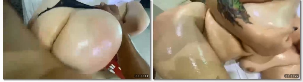 Um bumbum cheio de brilho da garota cacheada maravilhosa que manda muito bem no sexo