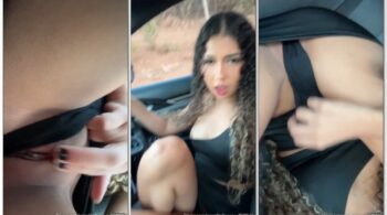 Susana Barbosa sendo sensual e se tocando no carro do uber