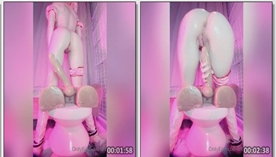 Belle Delphine se divertindo no brinquedo com sua incrível performance até chegar lá!