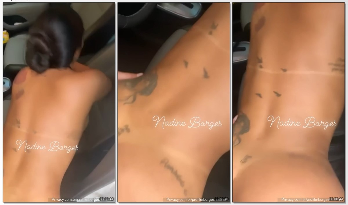 Vídeo de Nadine Borges fudendo gostoso sem camisinha de quatro gemendo bem alto