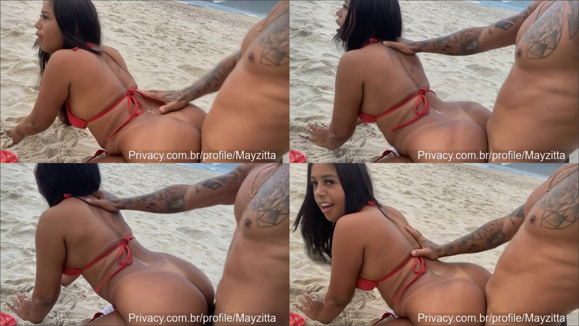 Mayzitta curtindo um momento caliente e prazeroso na beira da praia