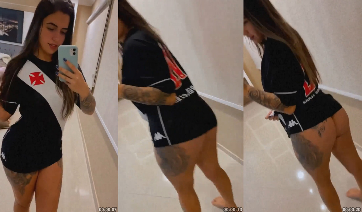 A influenciadora do OnlyFans, Paulla Naianna, foi flagrada fazendo um vídeo privado usando apenas a camiseta do Vasco, esbanjando ousadia!