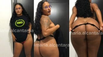 Maria Alcantara, a garota com peitões, dançando sem roupa para os seguidores