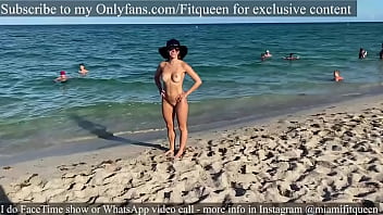 Teen amateur beach